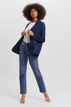 Vero Moda Blazer cl&aacute;sica de mujer corte recto Azul marino