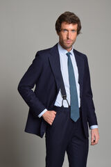 Cloking Traje Liso British Collection 100% Lana Azul marino