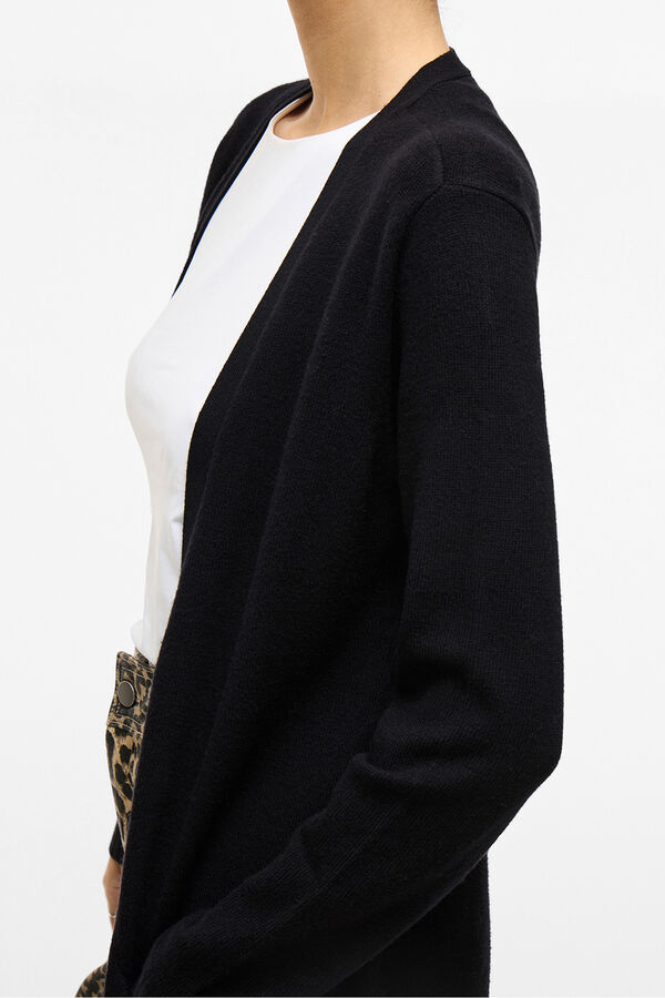 Vila C&aacute;rdigan de punto con viscosa Negro