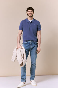 OOTO Polo b&aacute;sico em piqu&eacute; lavado