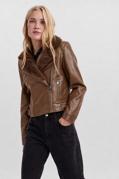 Vero Moda Cazadora polipiel con pelo