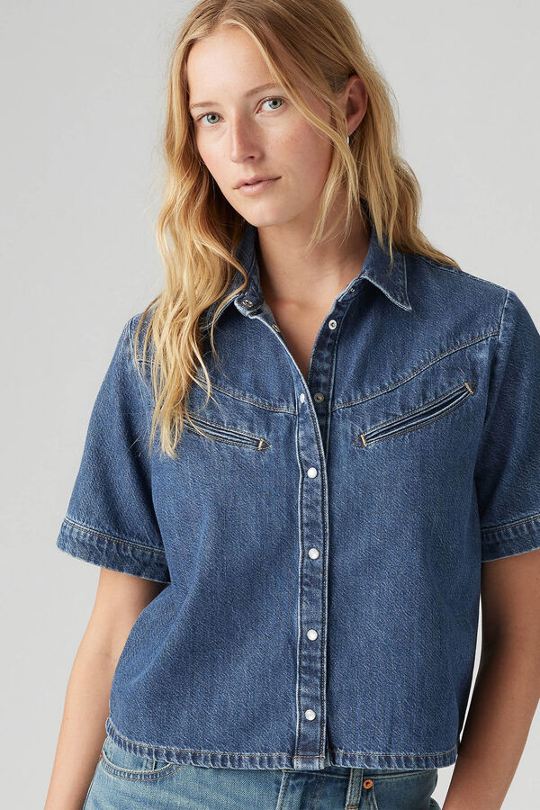 Cortefiel BlusÃ£o Ganga Levis Jeans Blusas De Mujer Levis Camisas