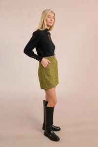 Molly Bracken Saia curta com estampado animal