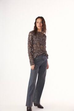 Slowlove Top frunces estampado