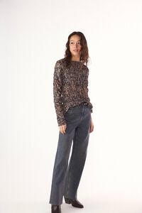 Slowlove Top frunces estampado