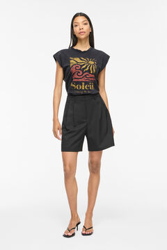 Vila T-shirt vintage estampada