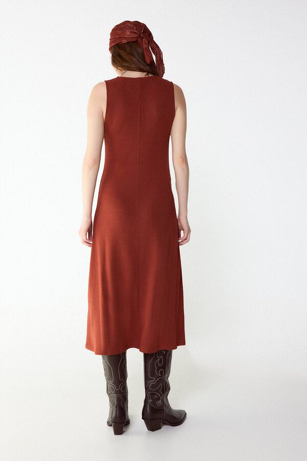 Slowlove Vestido b&aacute;sico estructura Brown