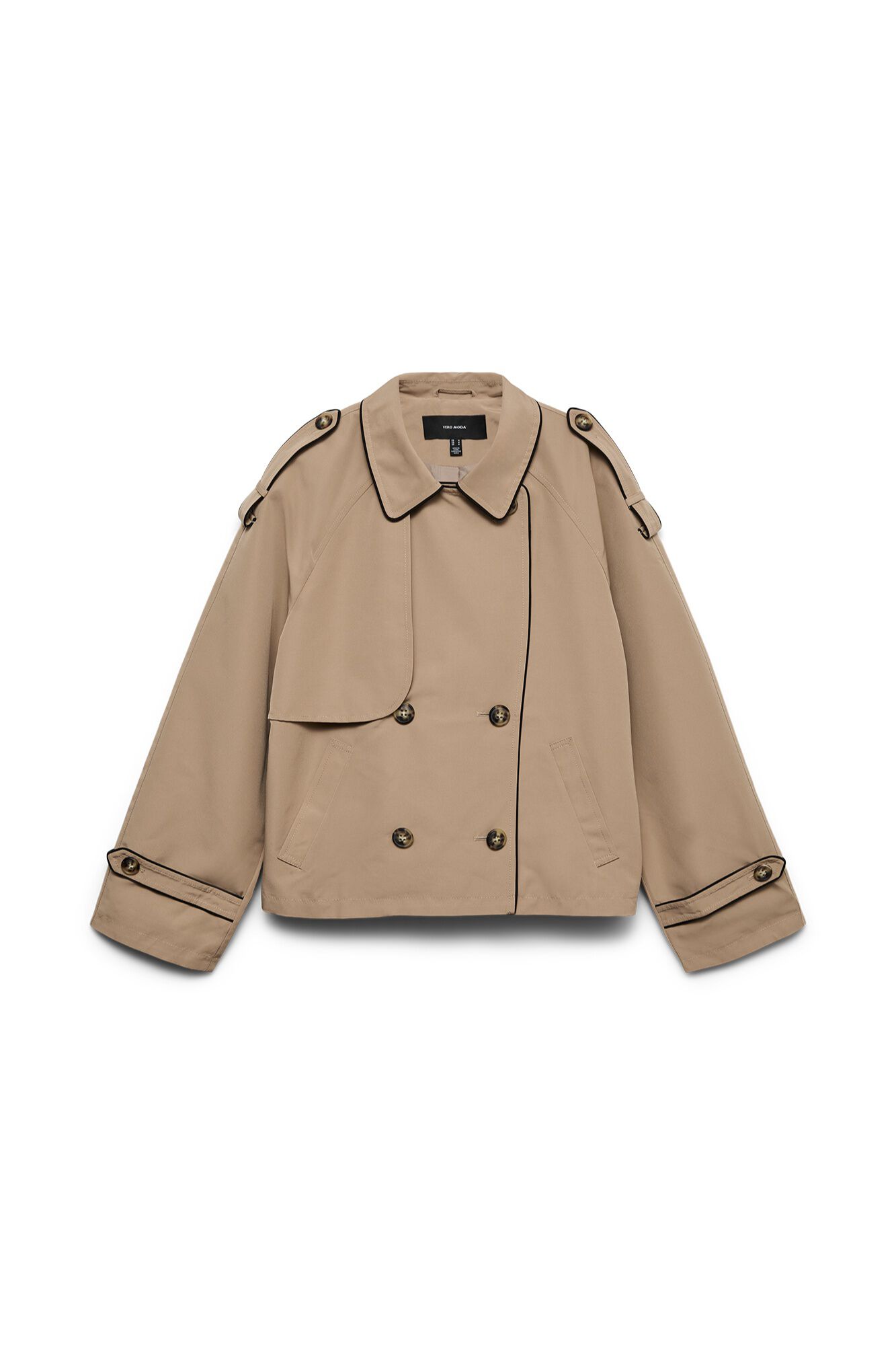 Vero Moda Gabardina corta con vivo contraste