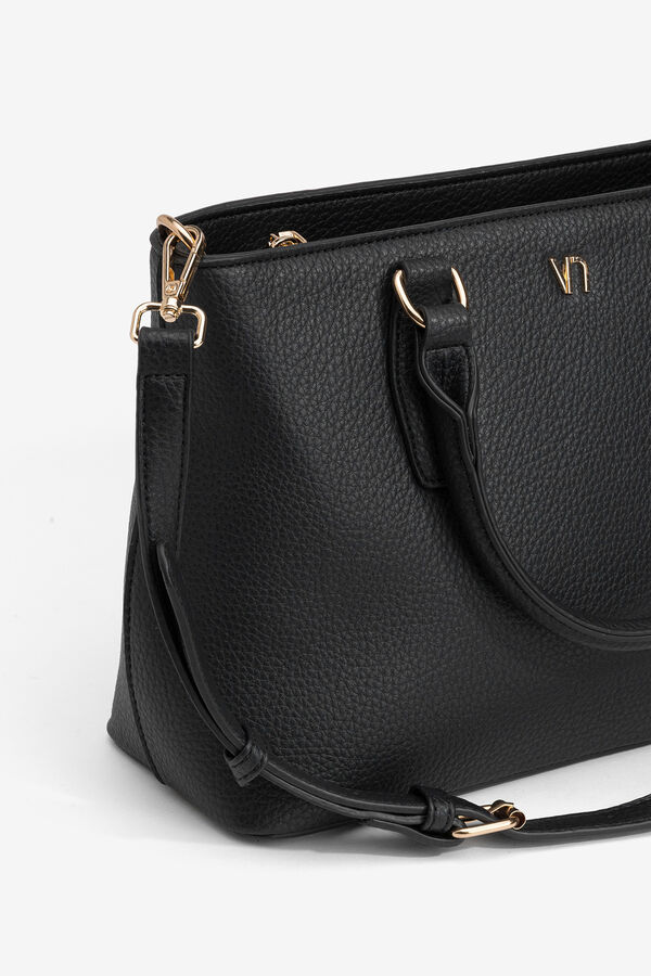 Vilanova Mala urbana com efeito couro granulado Preto