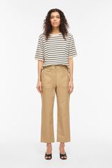 Vila Top de malha com manga curta 2/4 em viscose Tostado