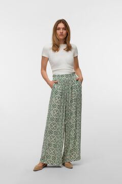 Vero Moda Pantal&oacute;n fluido con cintura el&aacute;stica