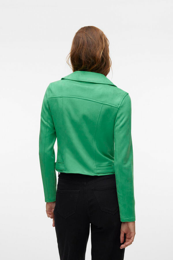 Vero Moda Blus&atilde;o em camur&ccedil;a com tachas Verde