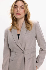 Vila Blazer trespassado com bot&otilde;es Cinzento