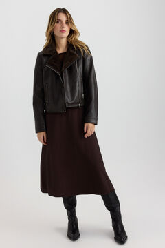 Vero Moda Cazadora polipiel con pelo