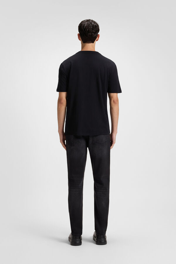 HUGO T-shirt de manga curta Preto