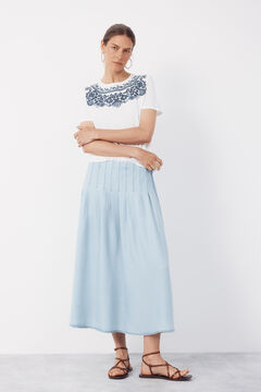 Cortefiel Falda midi tablas tencel