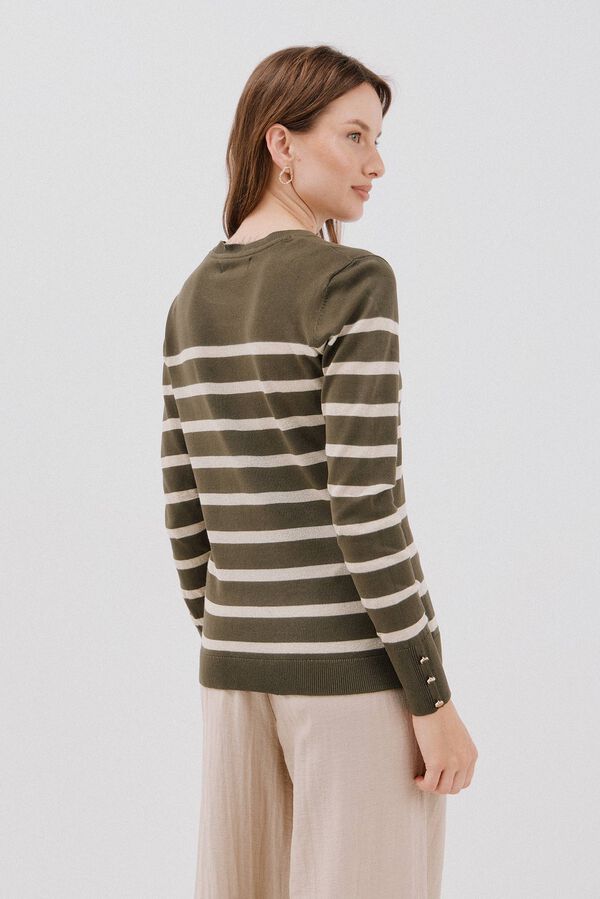 Cortefiel Jersey rayas Green