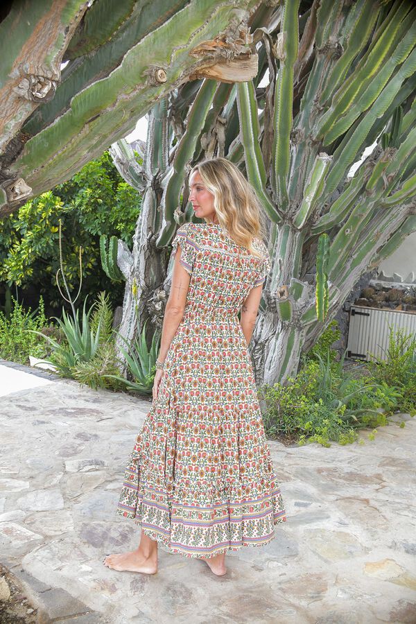 Jaase Vestido com la&ccedil;ada Tostado