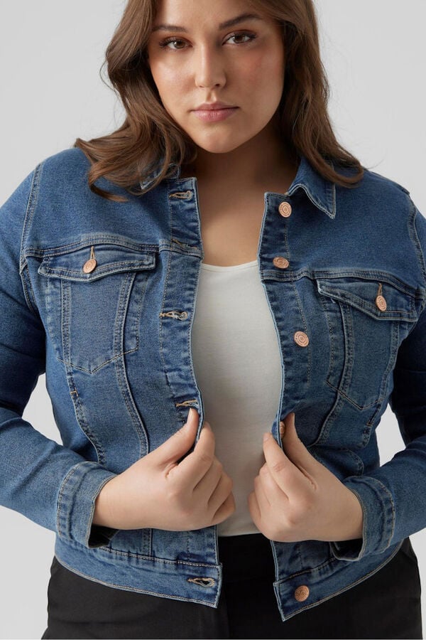 Vero Moda Curve Chaqueta vaquera talla grande Blue