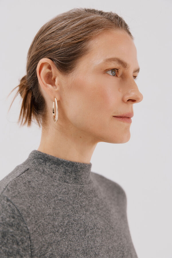 Cortefiel Basic perkins neck t-shirt Grey