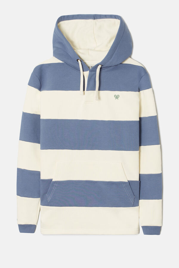Silbon Sudadera capucha rayas anchas Azul