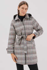 Cortefiel Gabardina satinada capucha desmontable Multicolor