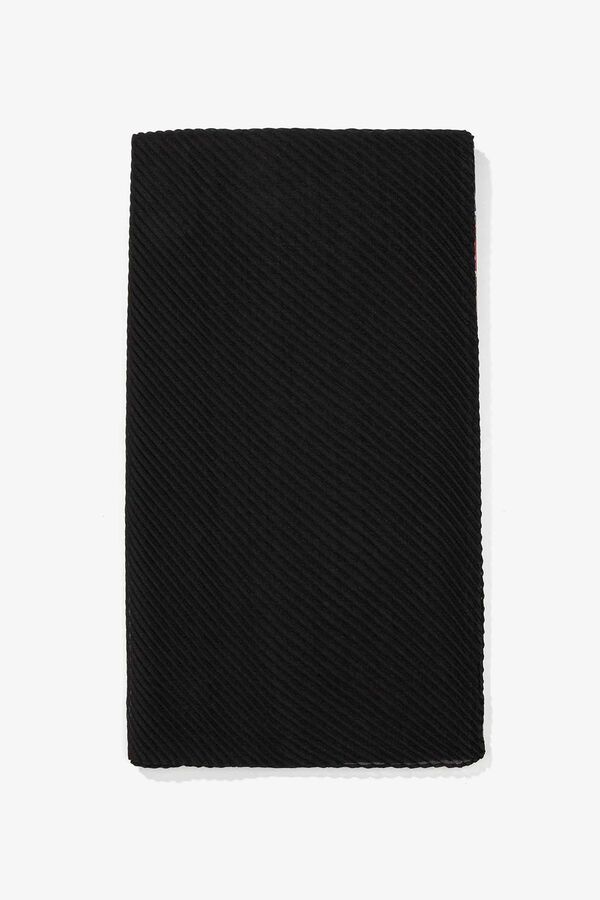 Vilanova Pa&ntilde;uelo Rectangular Plisado Black