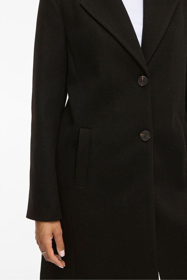 Vila Cloth coat with lapels Black