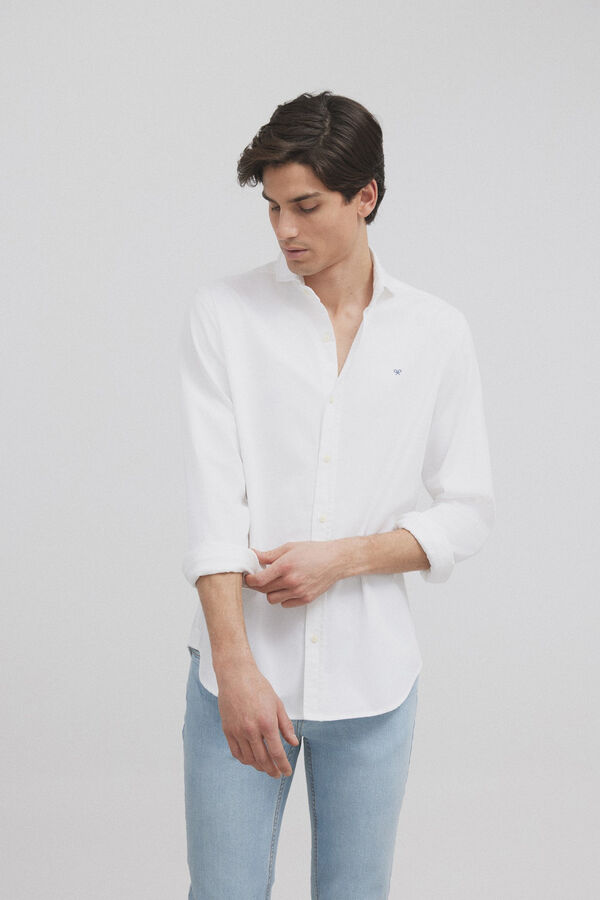 Silbon Silbon structure casual shirt White