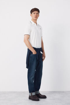 Cortefiel Polo coolmax&reg; gola jacquard