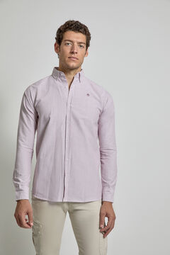 Street Monkey Camisa Oxford rayas con logo