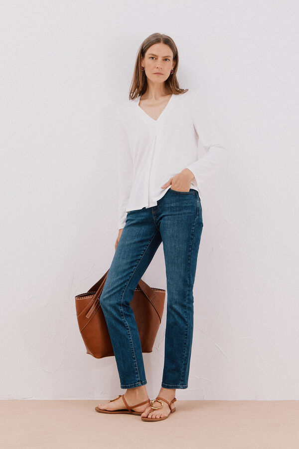 Cortefiel Capazo pespuntes Marrón