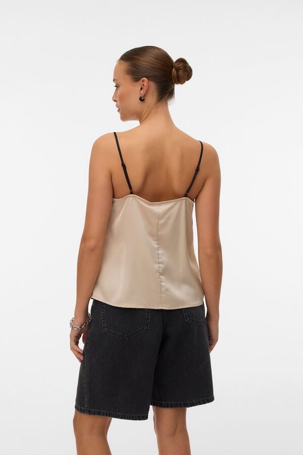 Vero Moda Top satinado de tirantes Negro