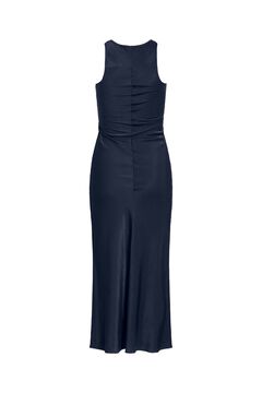 Vila Vestido comprido acetinado halter