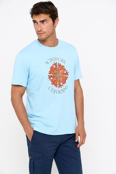 Cortefiel WWF collaboration graphic T-shirt Blue