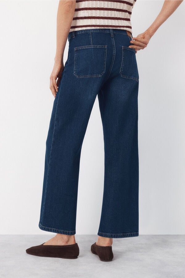 Cortefiel Navy pocket jeans Blue