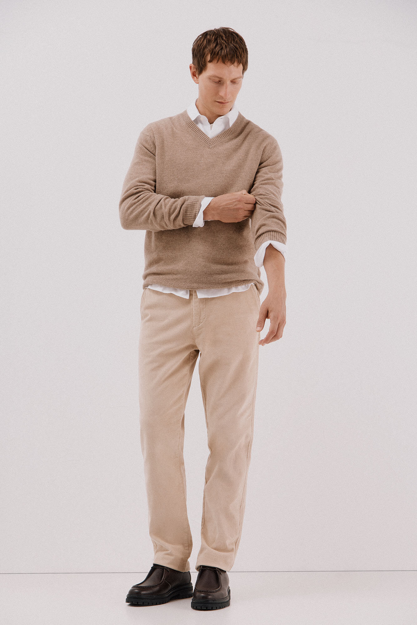 Cortefiel Jersey lana lambswool cuello pico