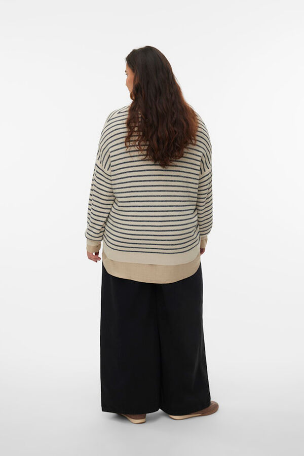 Vero Moda Curve Jersey l&uacute;rex talla grande Beige