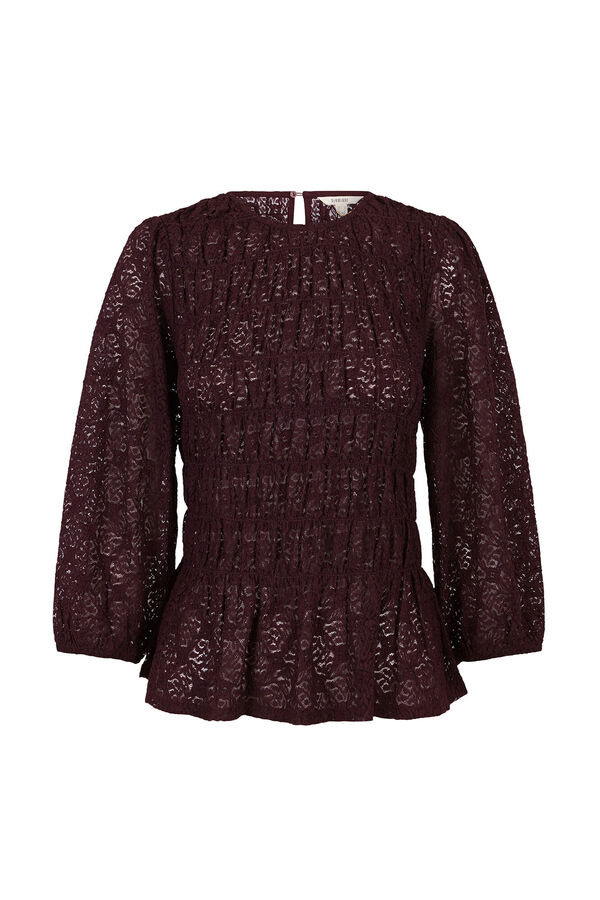 Slowlove Ruched print top Maroon