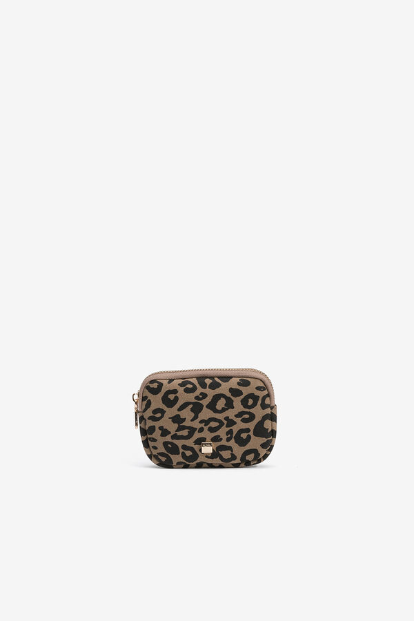 Vilanova Bolsita efecto ante estampada Brown