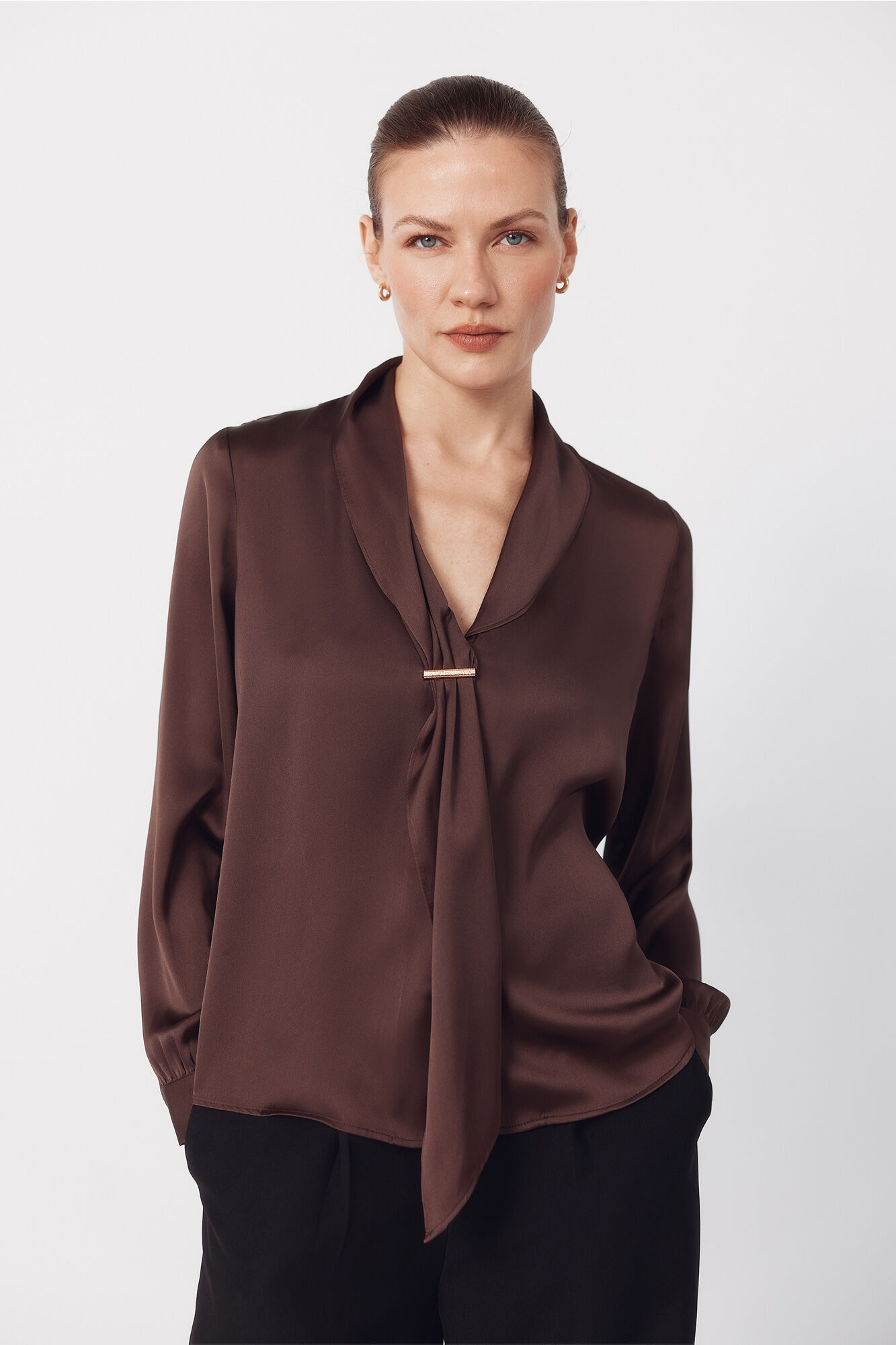 Cortefiel Blusa satinada lazada