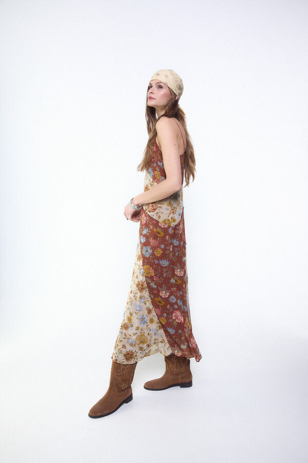 Slowlove Vestido estampado combinado Several