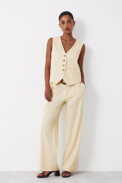Cortefiel Pantal&oacute;n ancho con lino