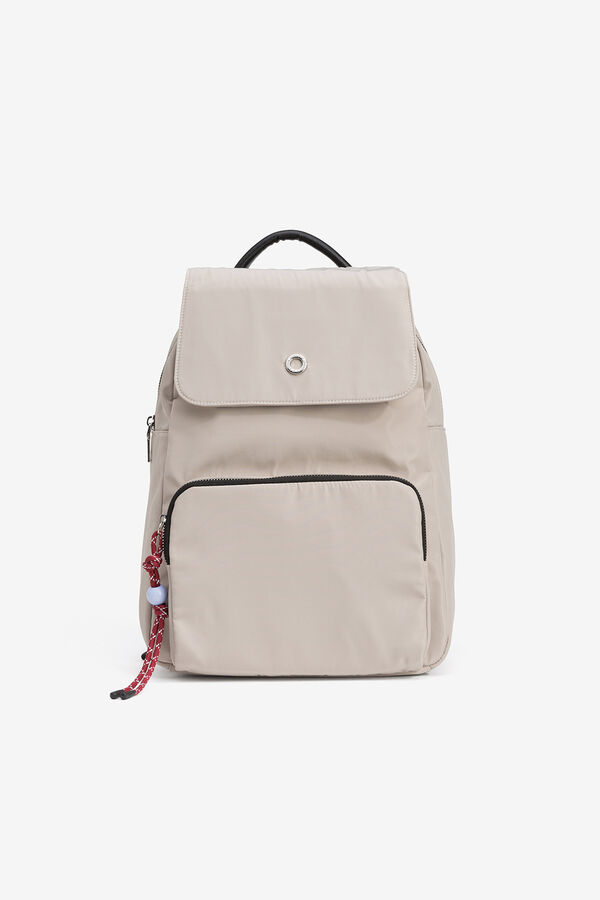 Vilanova Mochila de Nylon com Porta-Chaves Ecru