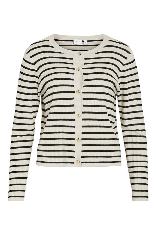 Vila Striped striped cardigan Grey