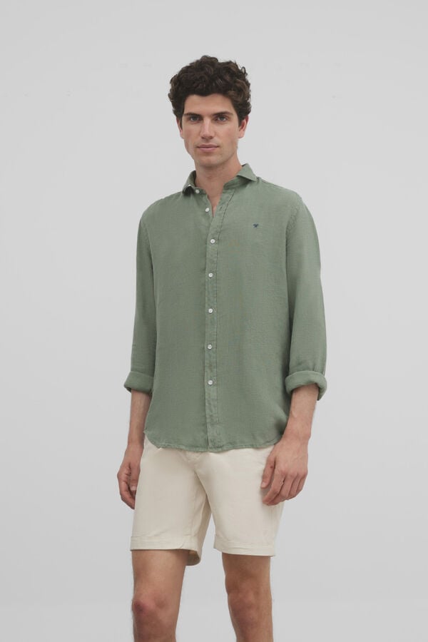 Cortefiel Camisa sport ligera Green