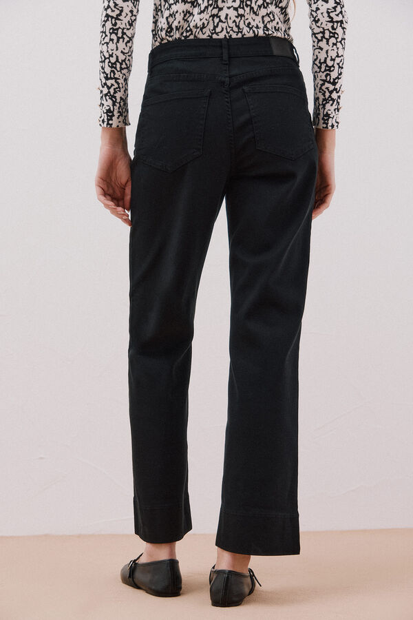Cortefiel Pants buttons Black