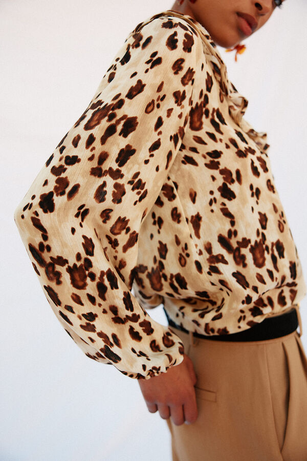 Cortefiel Blusa volantes Multicolor