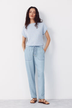 Cortefiel Pantalones Fluidos Tencel