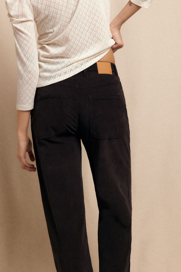 Slowlove Calças de veludo cotelê Castanho